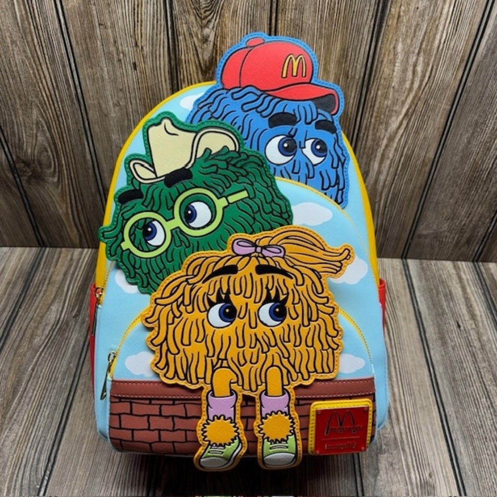Loungefly McDonald's Fry Kids Triple Pocket Mini Backpack Standard